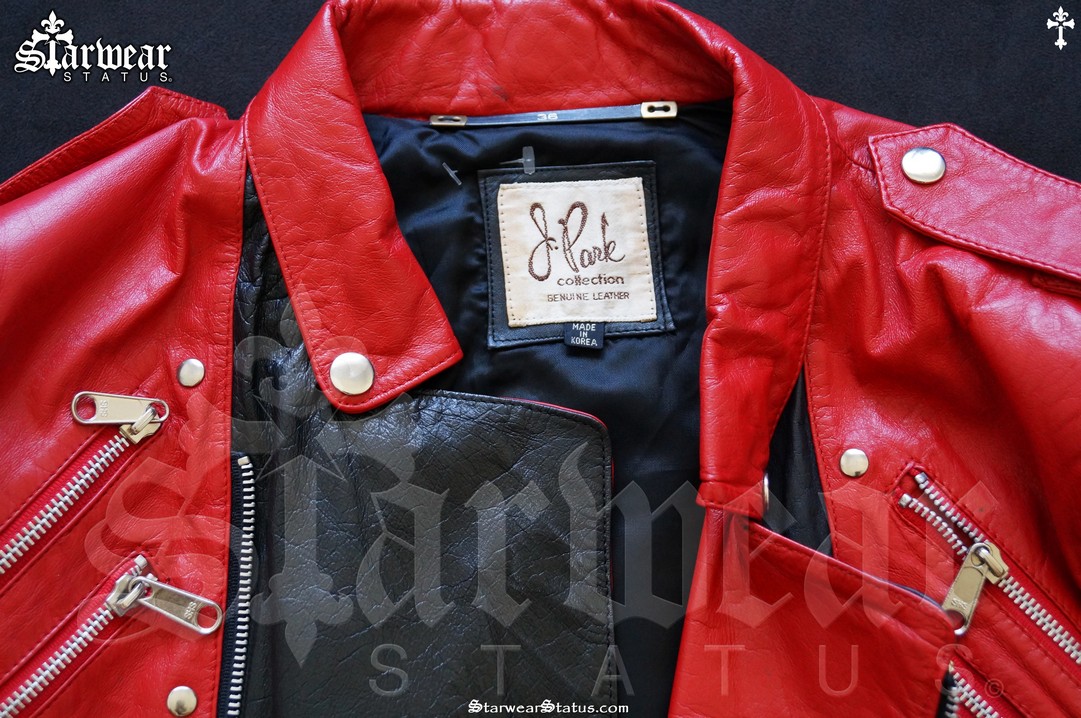 Michael Jackson J.Park 1980's Red Black Leather Studded