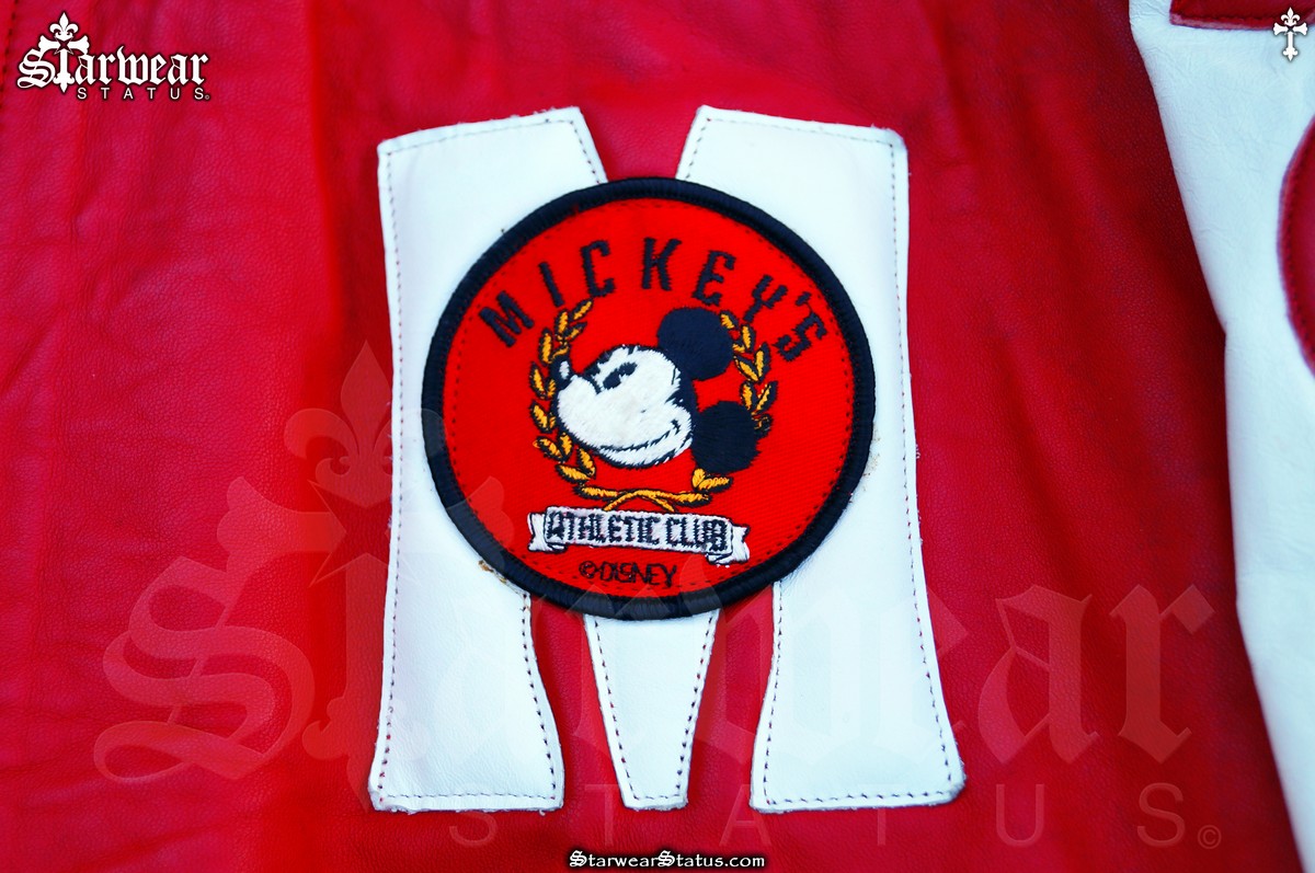 90s MICKEY MOUSE CLUB DISNEY ATHLETIC LEATHER CARTOON HIP HOP JACKET M/L 80s