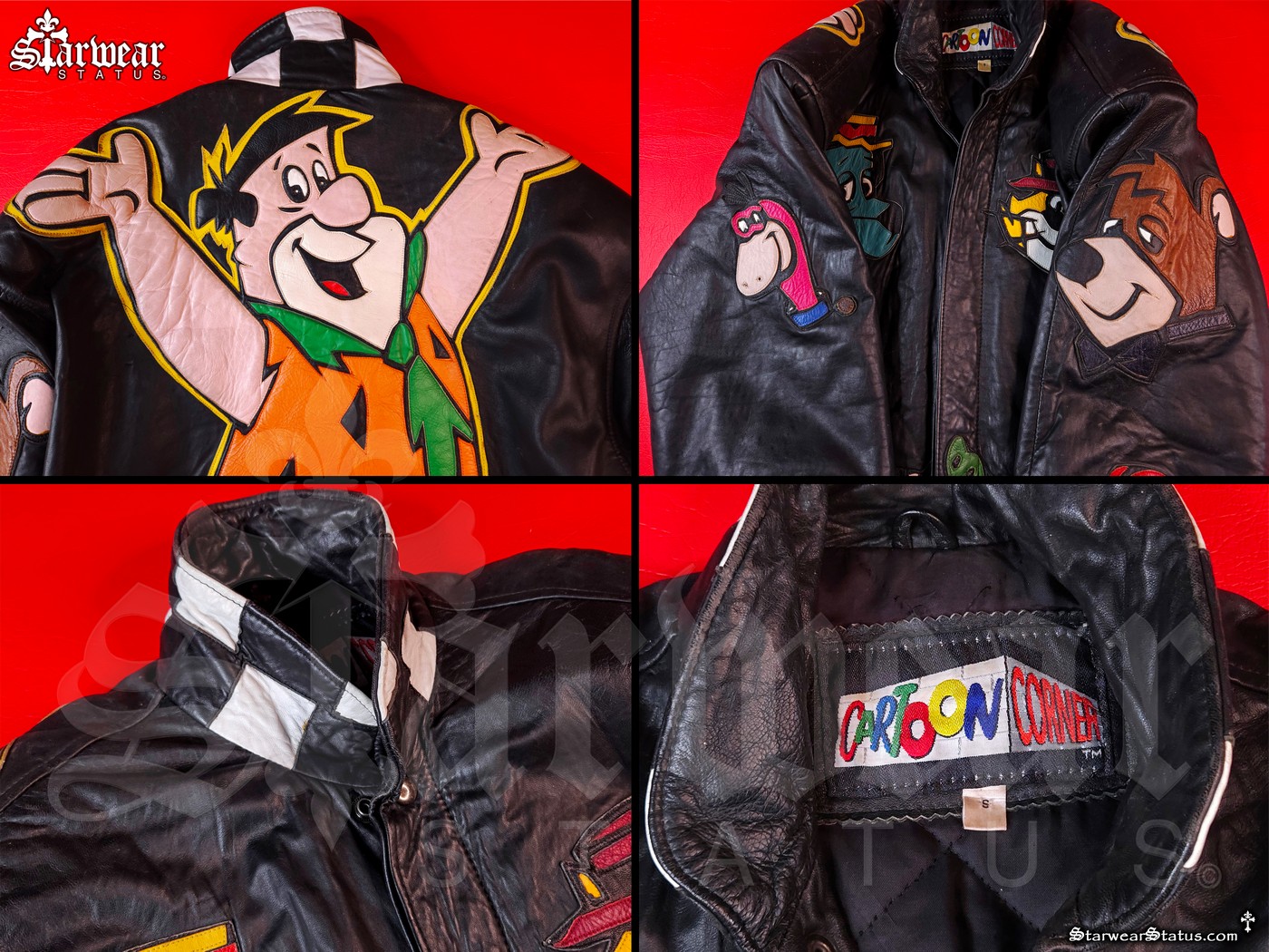 HANNA BARBERA Vintage Cartoon Leather Jacket (Personal Wardrobe Owned By Animator, Voice Actor 'William Hanna')
