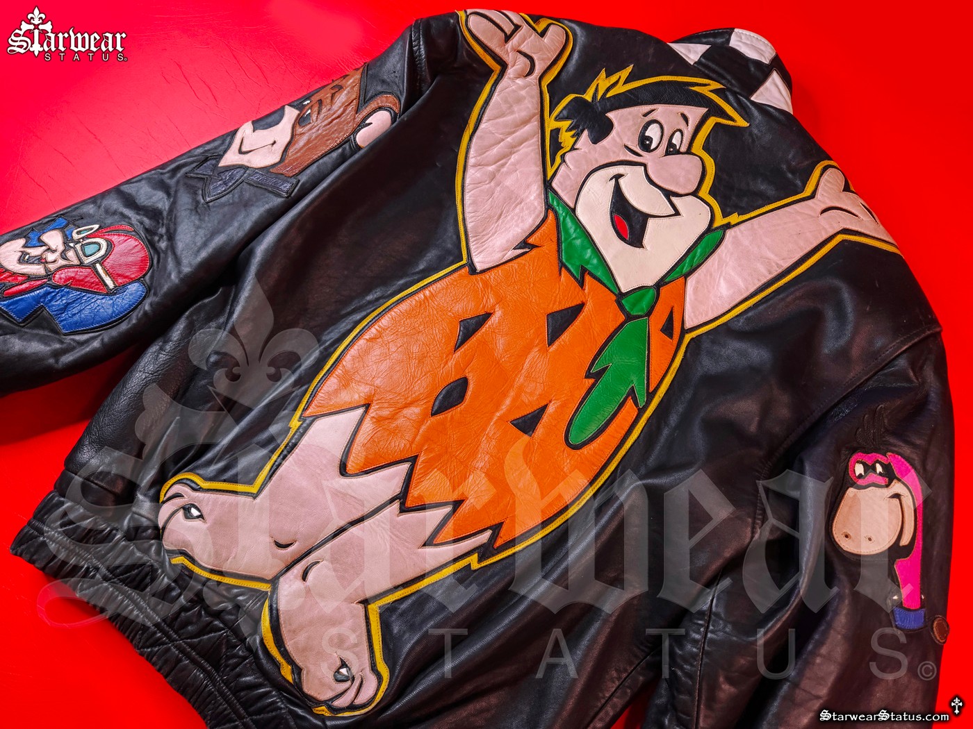 HANNA BARBERA Vintage Cartoon Leather Jacket (Personal Wardrobe Owned By Animator, Voice Actor 'William Hanna')