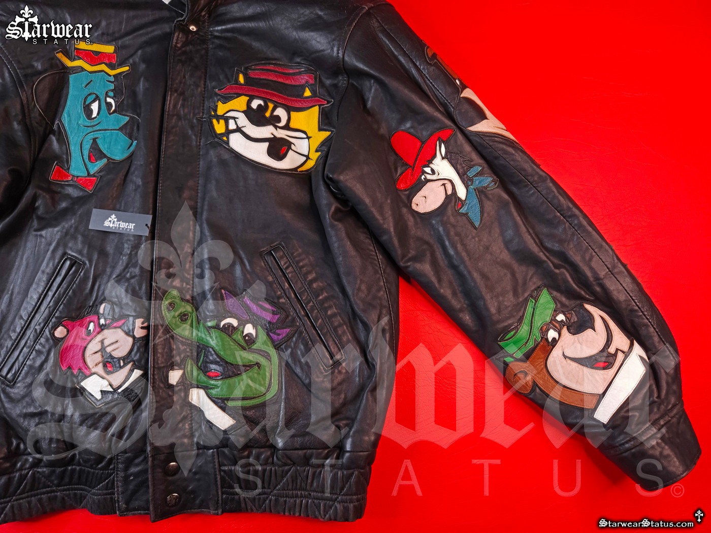 HANNA BARBERA Vintage Cartoon Leather Jacket (Personal Wardrobe Owned By Animator, Voice Actor 'William Hanna')
