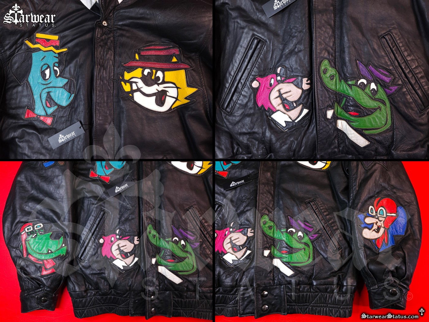 HANNA BARBERA Vintage Cartoon Leather Jacket (Personal Wardrobe Owned By Animator, Voice Actor 'William Hanna')