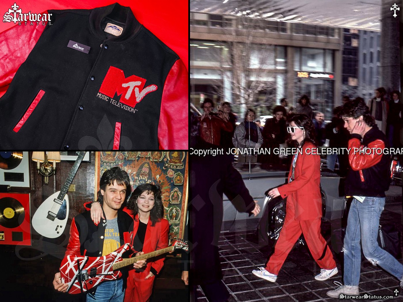 EDDIE VAN HALEN personal worn 1980s MTV Vintage Varsity Jacket signed COA from Hard Rock Cafe 1985 extremely rare rock memorabilia