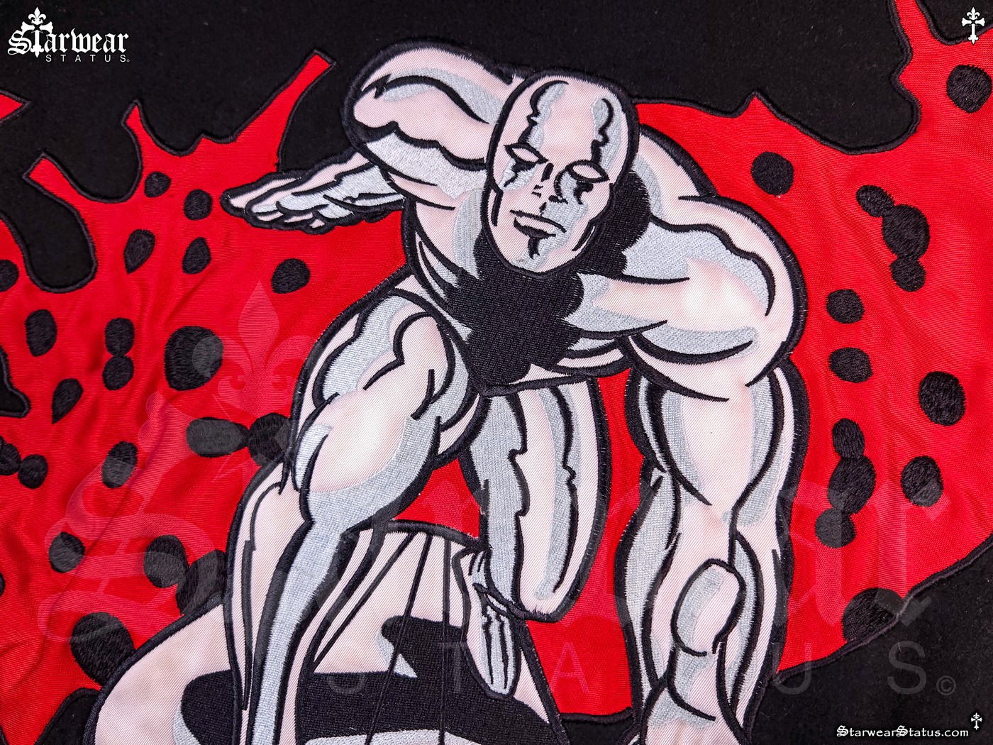 GRAIL!! Vintage 90s Marvel's SILVER SURFER TV Show Crew Jacket M (Owned By PAUL ESSIEMBRE Voice Of The Silver Surfer)