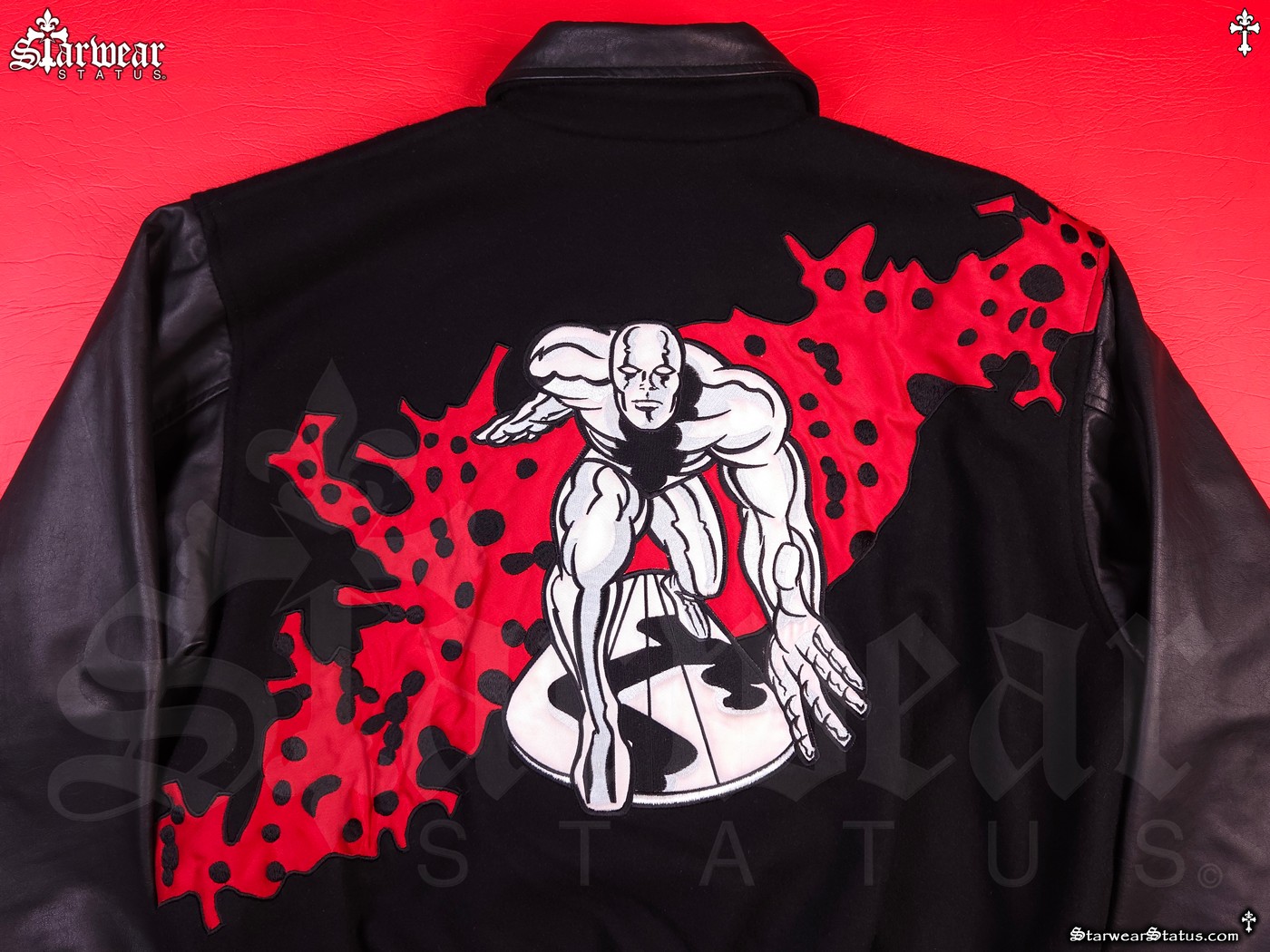 GRAIL!! Vintage 90s Marvel's SILVER SURFER TV Show Crew Jacket M (Owned By PAUL ESSIEMBRE Voice Of The Silver Surfer)