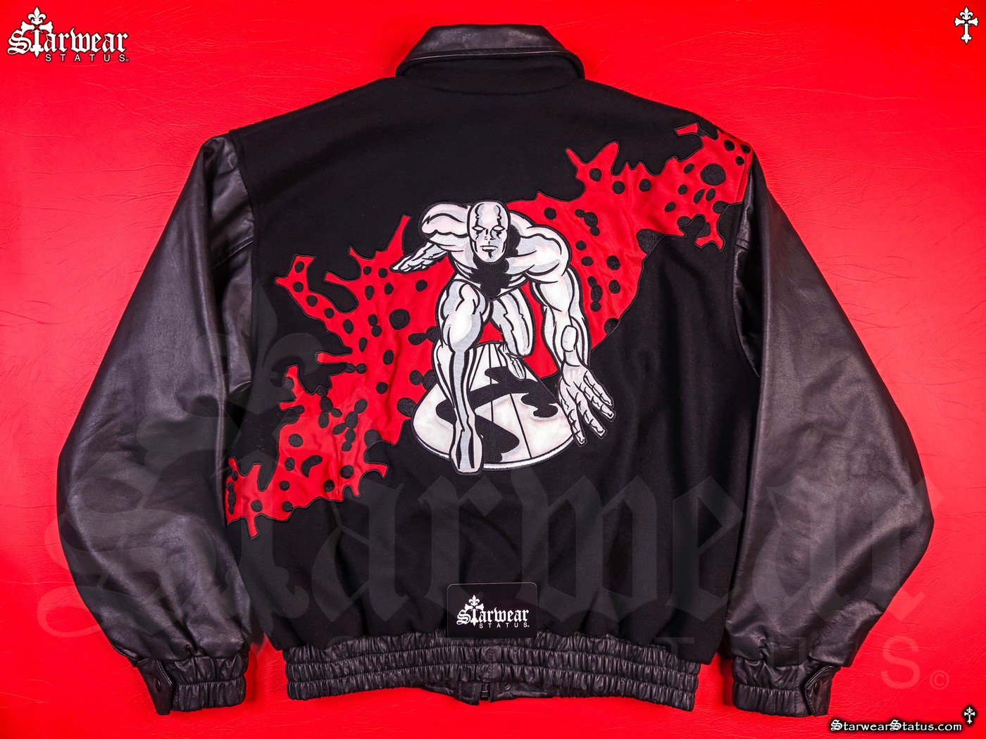 GRAIL!! Vintage 90s Marvel's SILVER SURFER TV Show Crew Jacket M (Owned By PAUL ESSIEMBRE Voice Of The Silver Surfer)