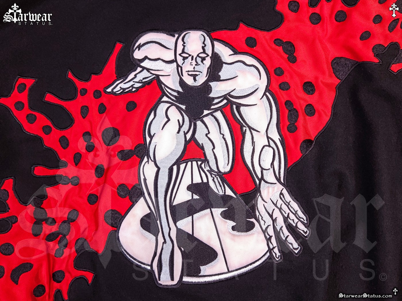 GRAIL!! Vintage 90s Marvel's SILVER SURFER TV Show Crew Jacket M (Owned By PAUL ESSIEMBRE Voice Of The Silver Surfer)