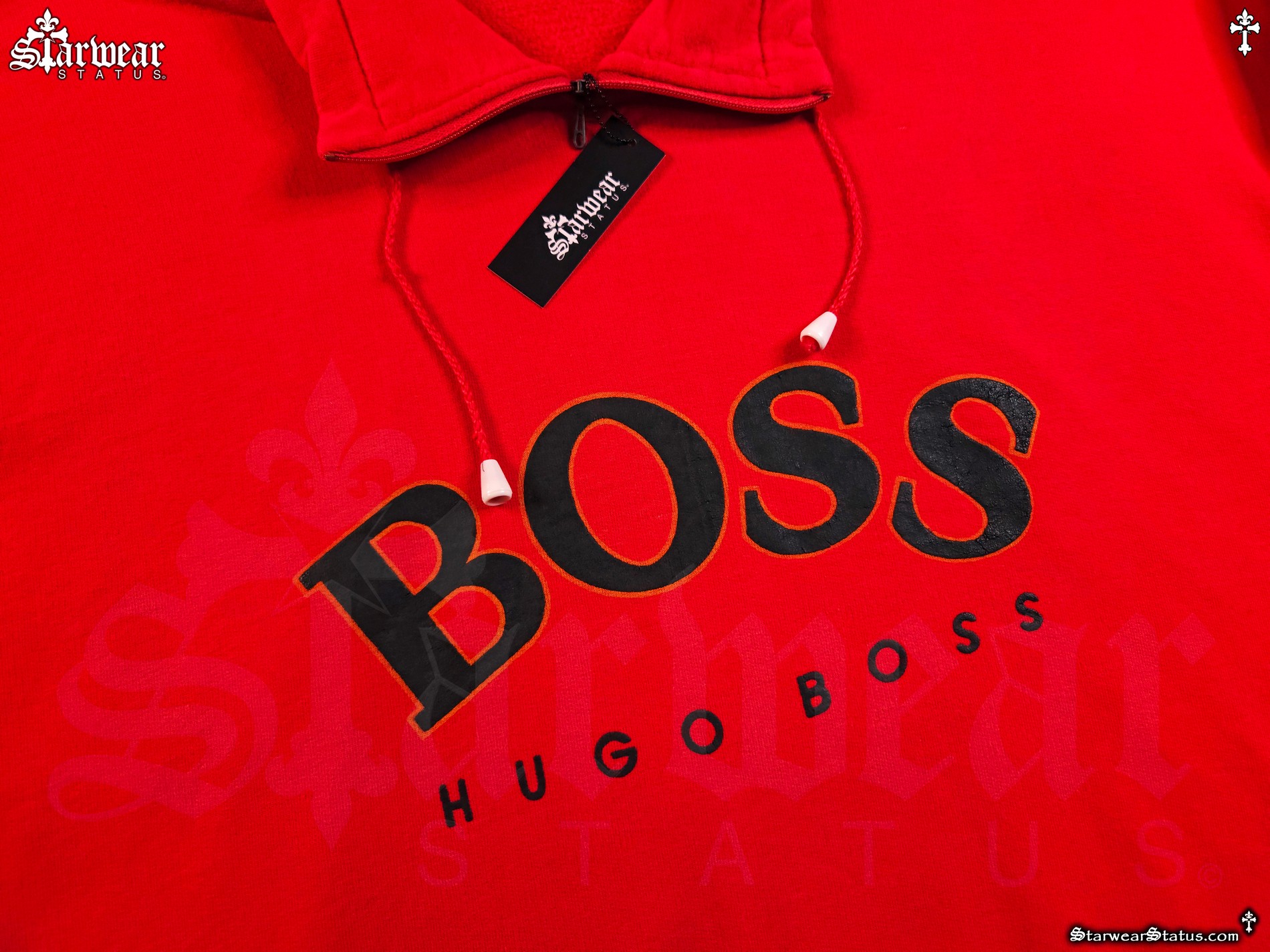 Vintage 80s Hugo Boss Rocky IV (1985) Boxing Movie Red Black Sweatshirt As Seen Worn By Sylvester Stallone Rocky Balboa & Cast Size S-M (Ultra Rare Colorway!)