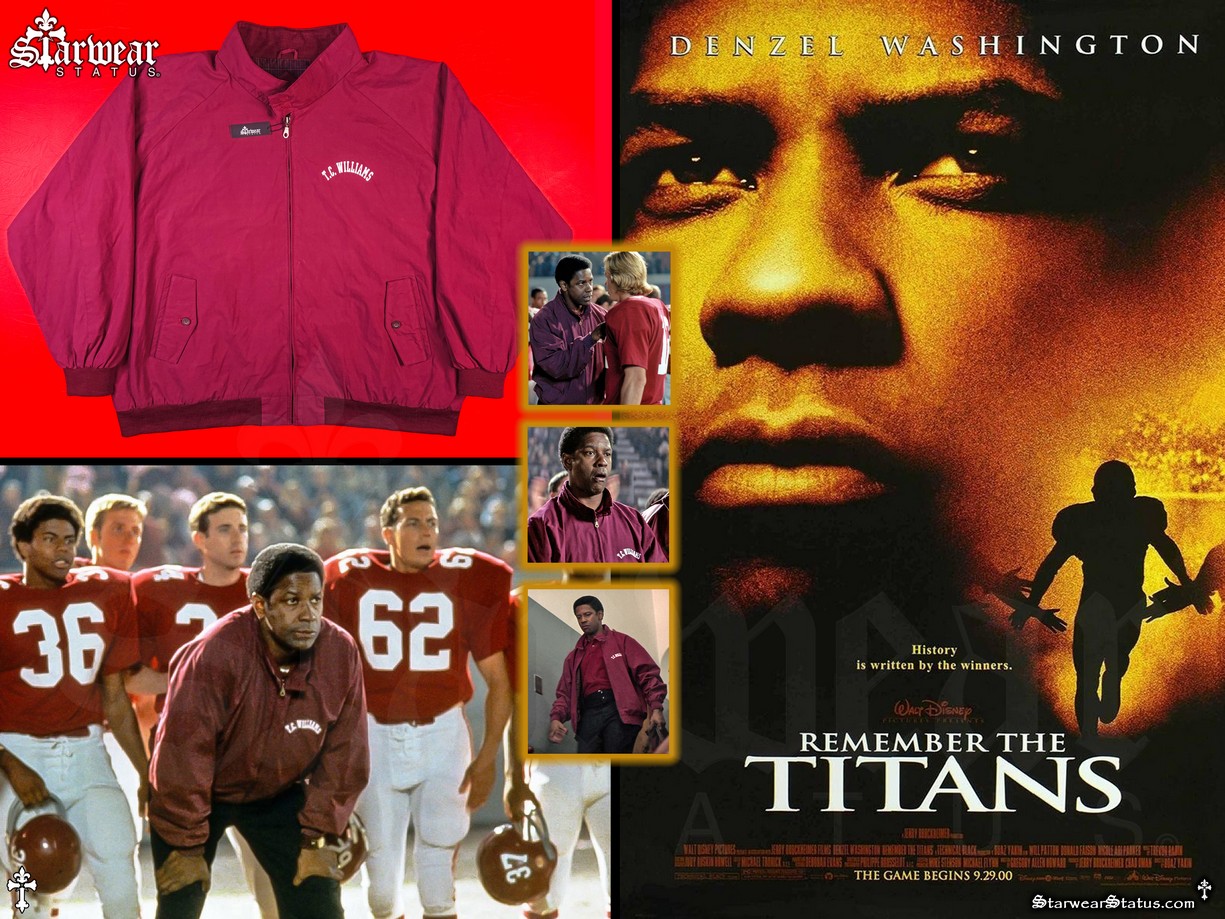 SCREEN WORN / USED By Denzel Washington REMEMBER THE TITANS (2000) T.C. WILLIAMS Coach Jacket Movie Wardrobe Prop
