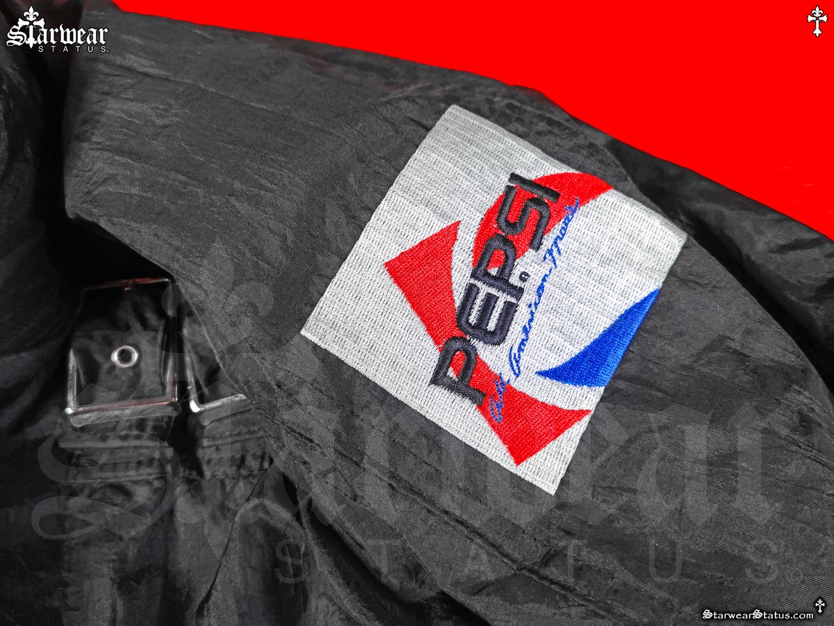 Michael Jackson Pepsi promotional sleeve patch detail BAD Tour 1988 crew jacket vintage memorabilia